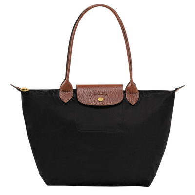 Le Pliage Original M Tote bag , Black - Recycled canvas