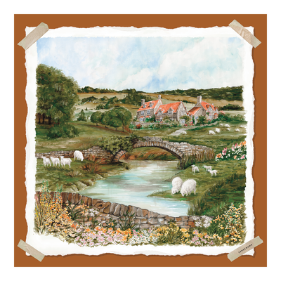 Pastoral Beauty Silk scarf 70, Marmalade