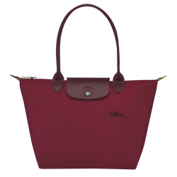 Le Pliage Green M Tote bag , Red - Recycled canvas