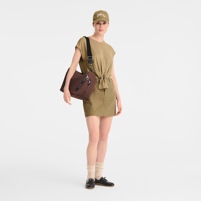 Le Pliage Energy M Crossbody bag , Cocoa - Canvas