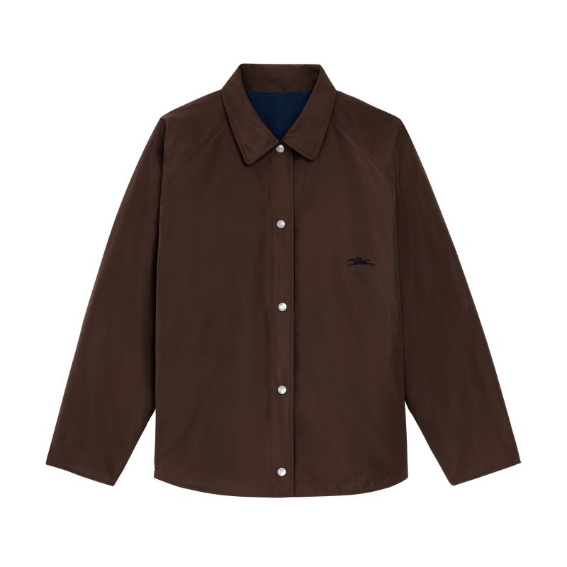 Padded blouson , Mocha/Navy - Techno taffeta  - View 3 of  8