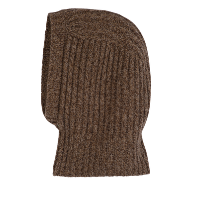 Balaclava , Chocolate - Knit