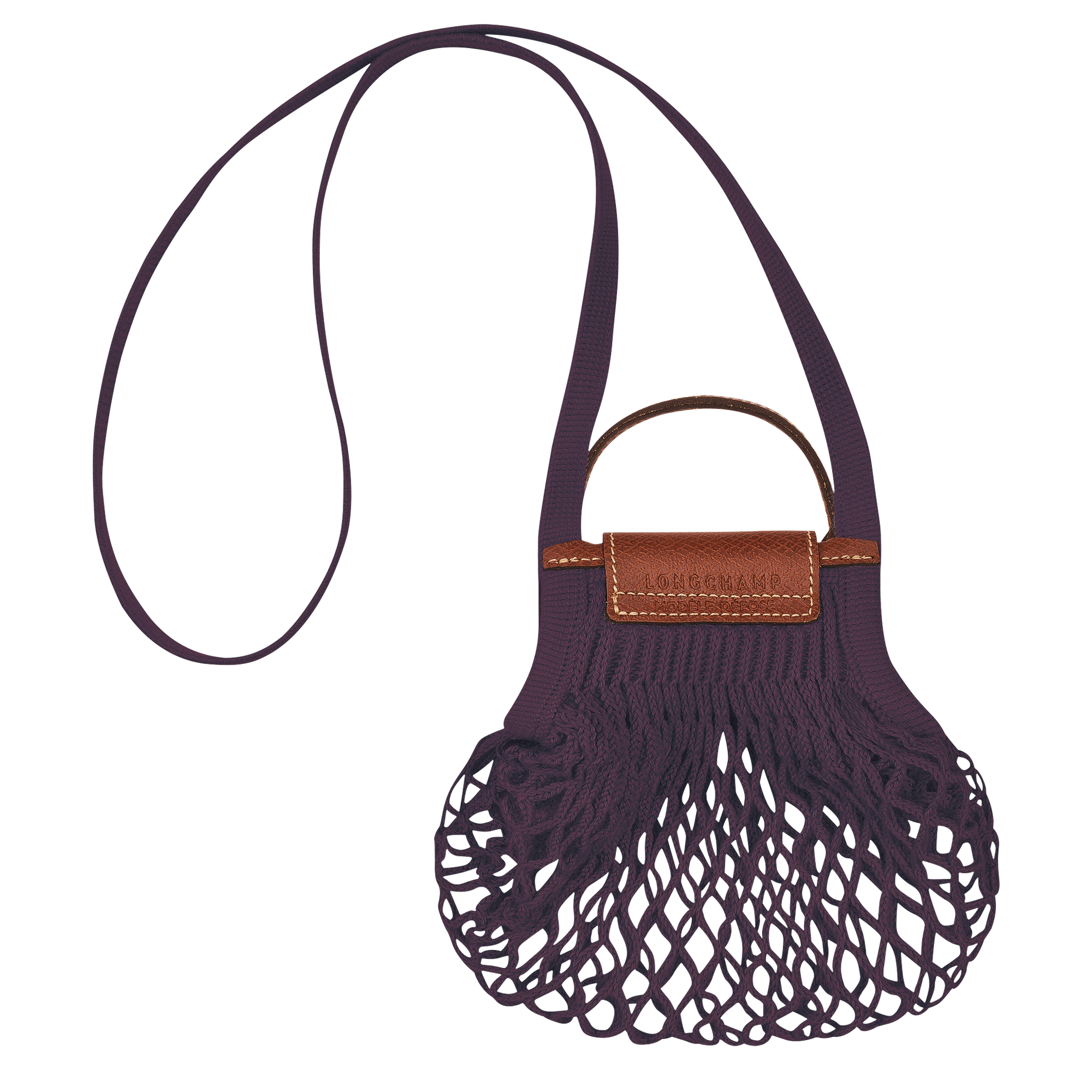 Mesh bag XS, Eggplant - View 4 of 
        4 - zoom in Le Pliage Filet Mesh bag XS, Eggplant