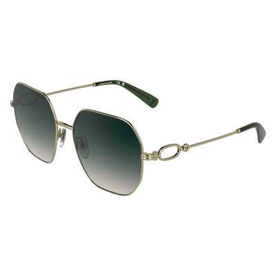 Sunglasses , Gold/Gradient green pink - OTHER