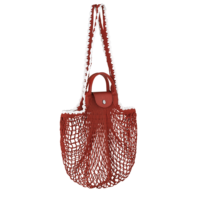 Le Pliage Collection L Mesh bag , Terracotta - Canvas  - View 3 of  4