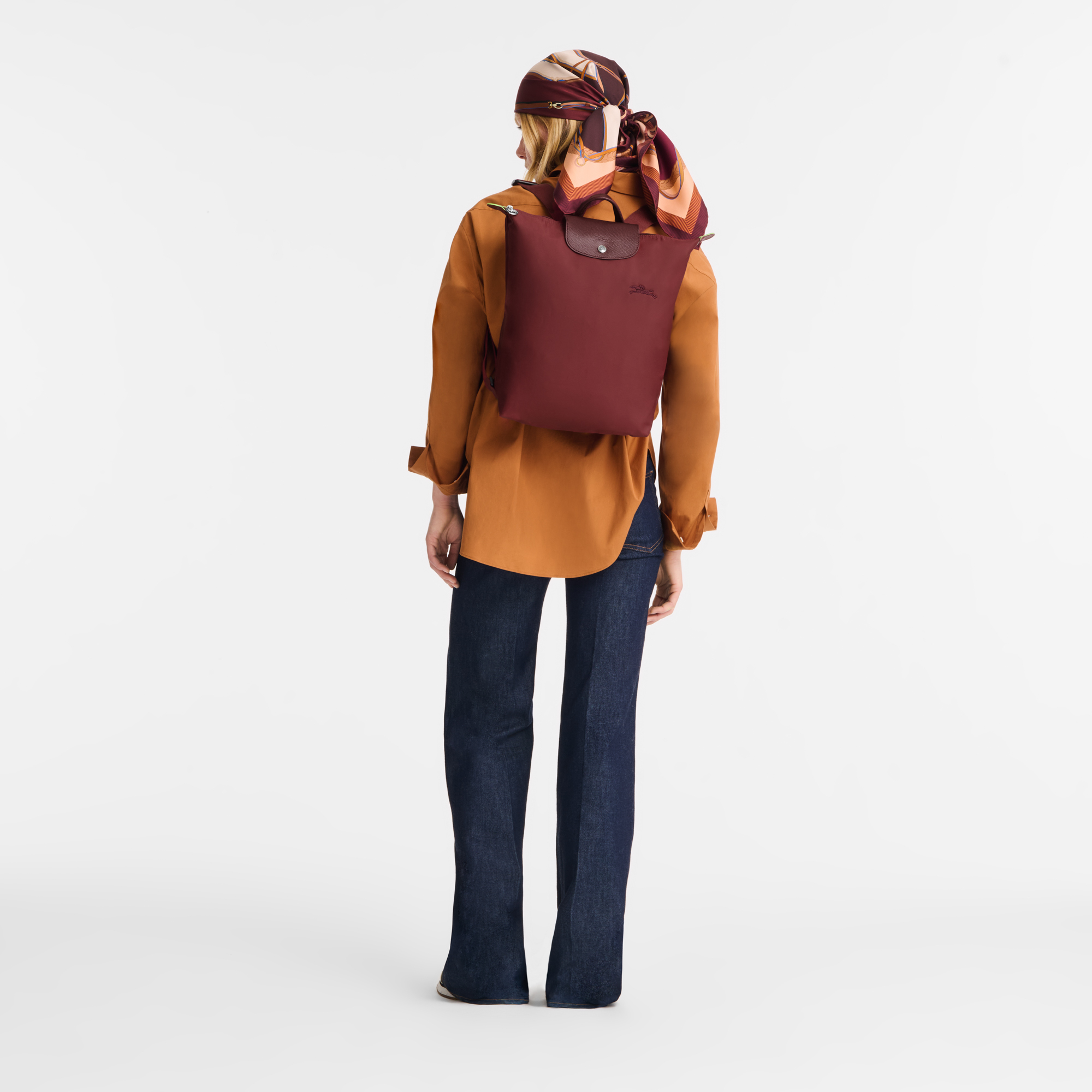 Le Pliage Green Backpack M, Pomegranate