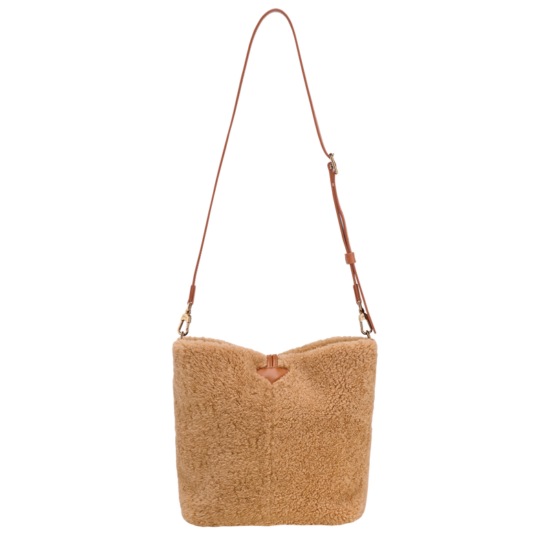 Le Roseau S Crossbody bag , Camel - Leather  - View 4 of  4
