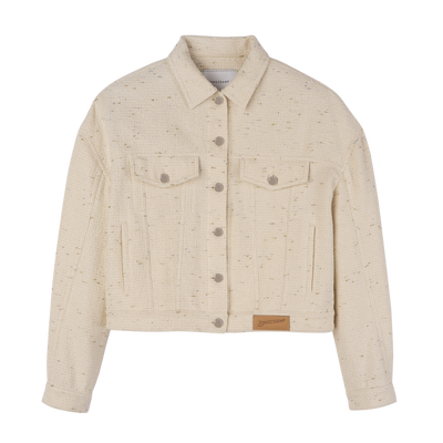 Jacket , Ivory - Tweed