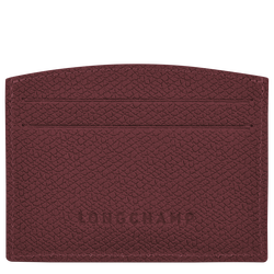 Roseau Card holder , Plum - Leather