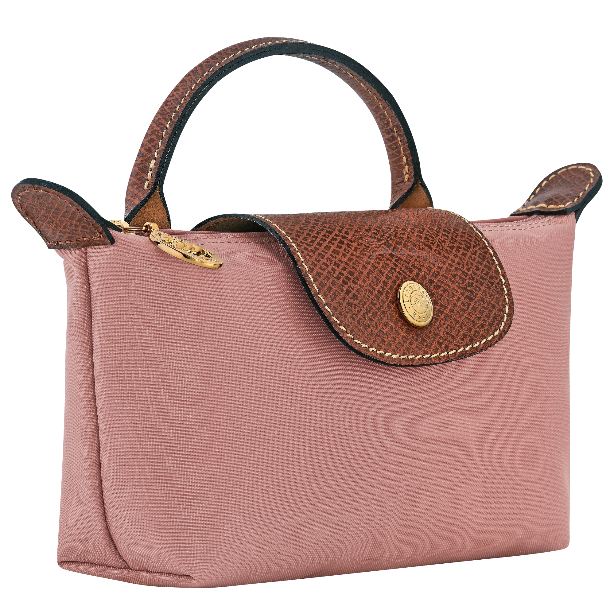 Le Pliage Original Pouch with handle, Pink Tea