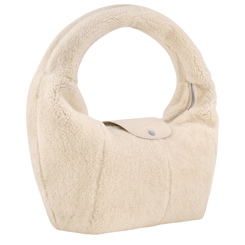 Le Pliage Xtra L Hobo bag , Ecru - Leather  - View 3 of  4