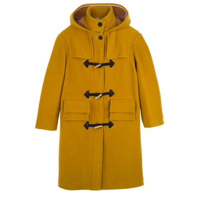 Duffle Coat , Nutmeg - Double-faced wool cloth