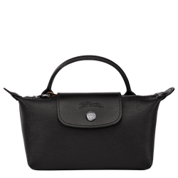 Le Pliage City Pouch with handle , Black - Canvas