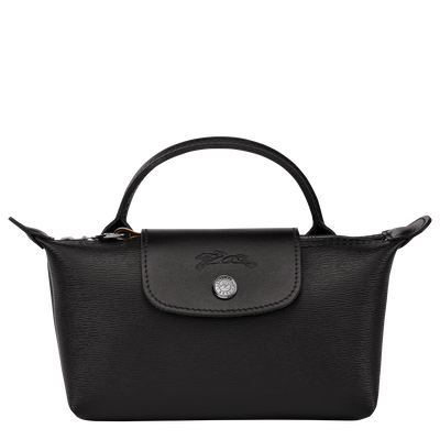 Le Pliage City Pouch with handle, Black