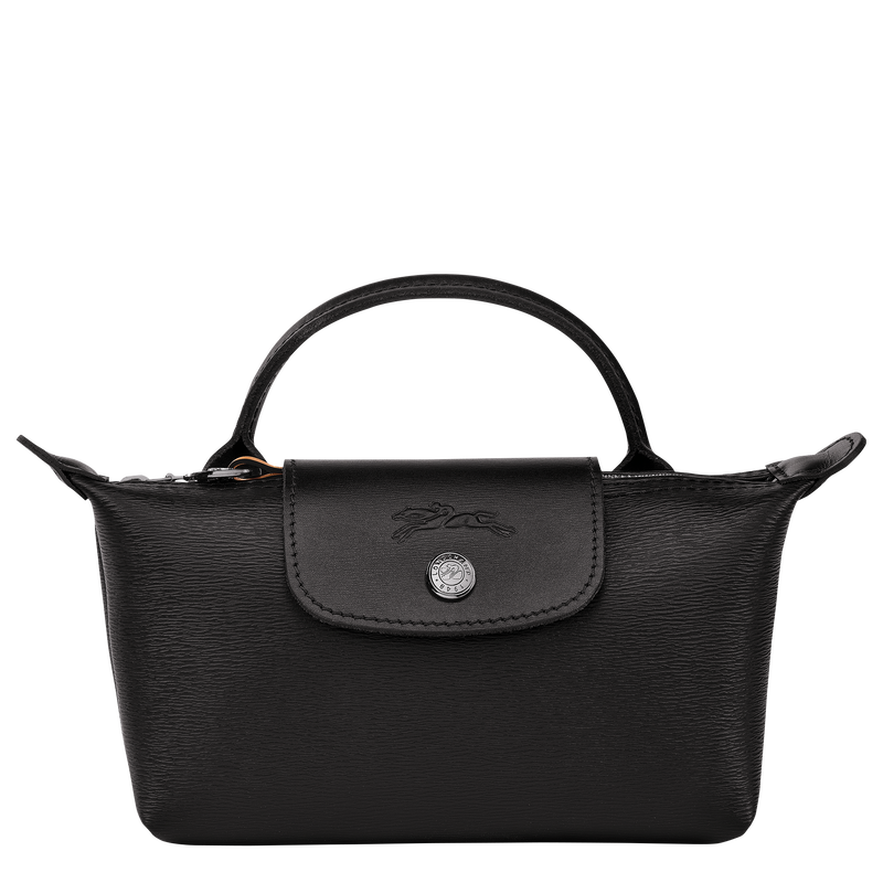 Le Pliage City Pouch with handle , Black - Canvas  - View 1 of  5