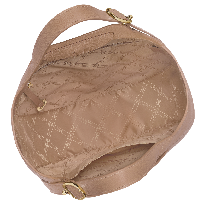 Le Foulonné XL Tote bag , Biscuit - Leather  - View 5 of  6