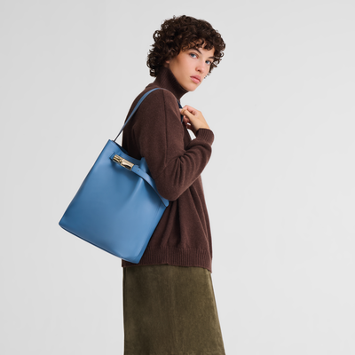 Le Smart L Shoulder bag , Slate - Leather