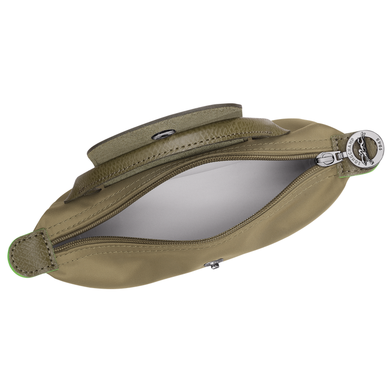 Le Pliage Green Pouch with handle , Artichoke - Recycled canvas  - View 5 of  6