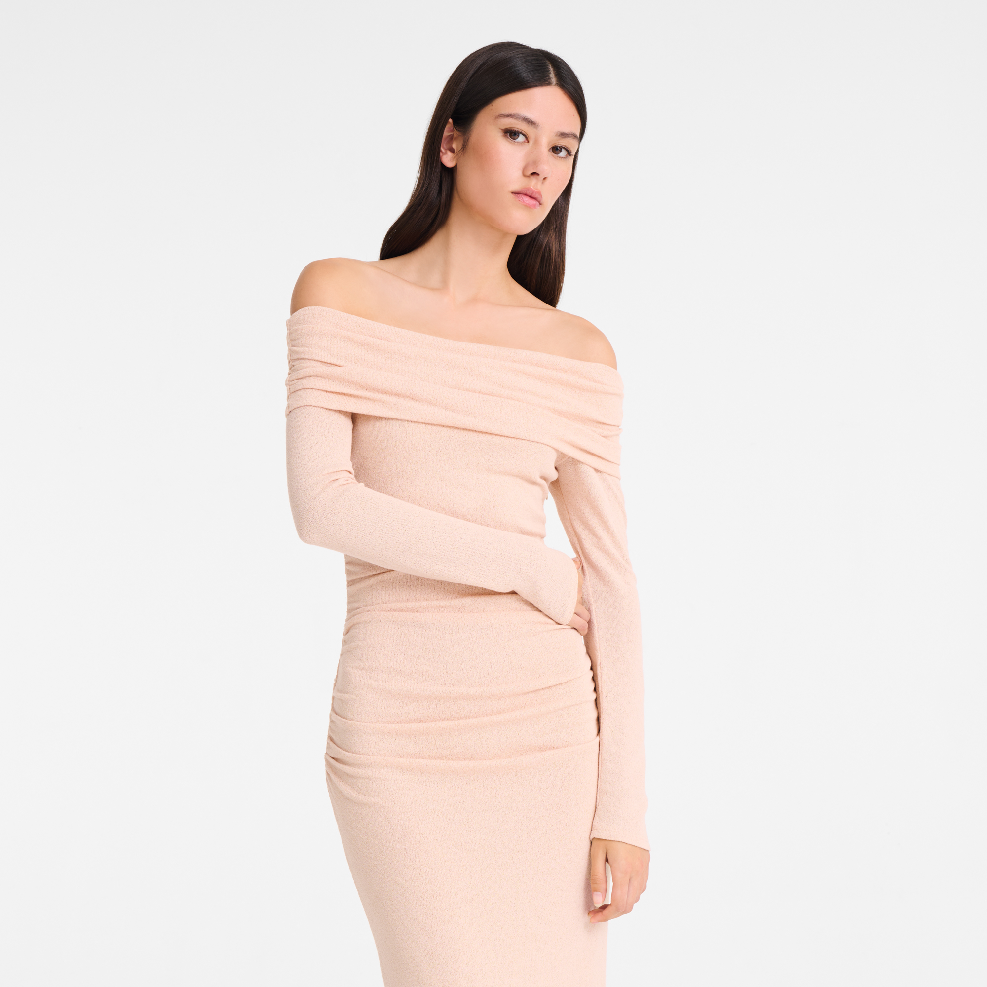 null Long dress, Cream