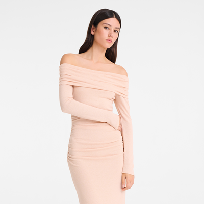 null Long dress, Cream