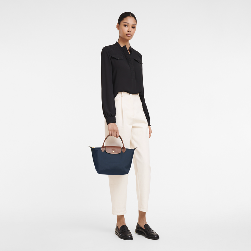 Le Pliage Original S Handbag Navy Recycled canvas Longchamp TH