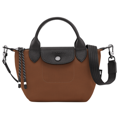 Le Pliage Energy XS Handbag , Chocolate - Recycled canvas