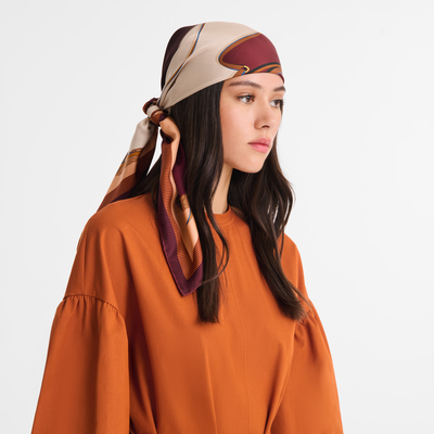 A Toute Allure Silk scarf 90 , Pomegranate - Silk