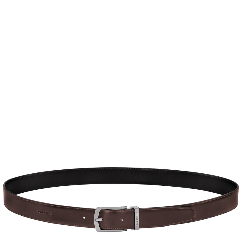 Delta Box Men's belt , Black/Mocha - Leather  - View 3 of  5 Delta Box Men's belt , Black/Mocha - Leather  - View 3 of  5