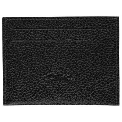 Le Foulonné Card holder , Black - Leather