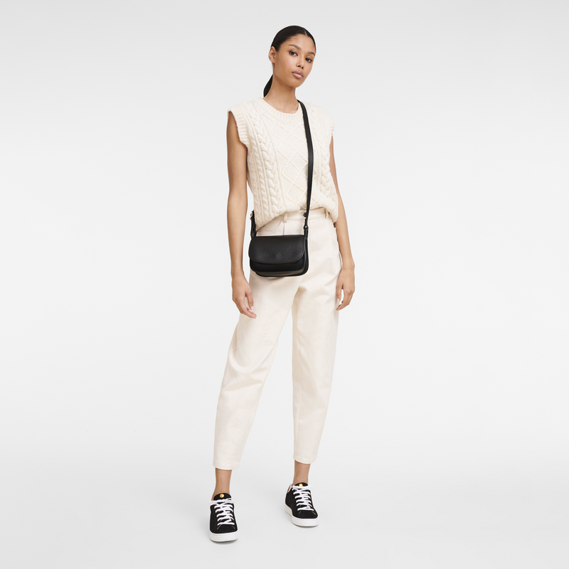 Le Foulonn S Crossbody bag Black Leather Longchamp TH