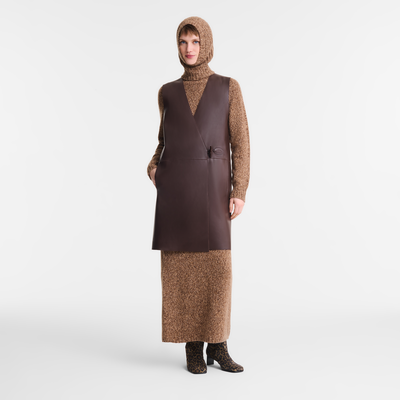 null Sleeveless jacket, Ebony