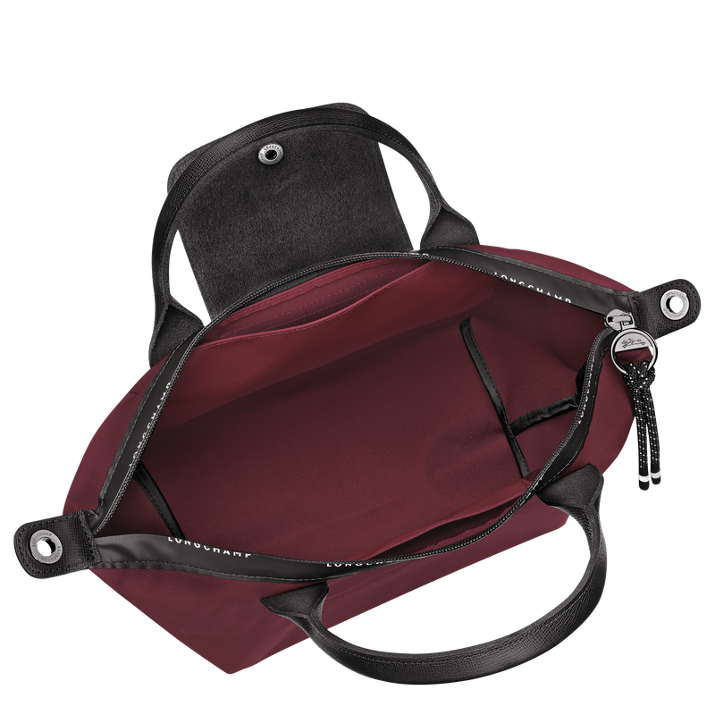 Le Pliage Energy S Handbag , Burgundy - Recycled canvas  - View 4 of  5
