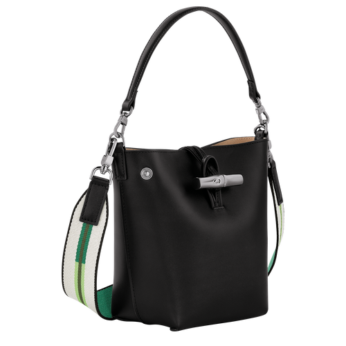 Roseau XS Bucket bag , Black - Leather - View 3 of  4