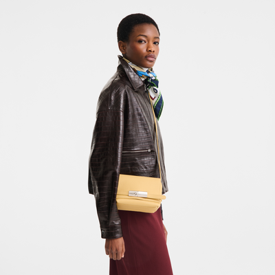 Le Smart S Crossbody bag , Hay - Leather