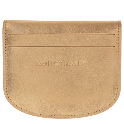 Le Pliage Xtra Card holder , Gold - Leather