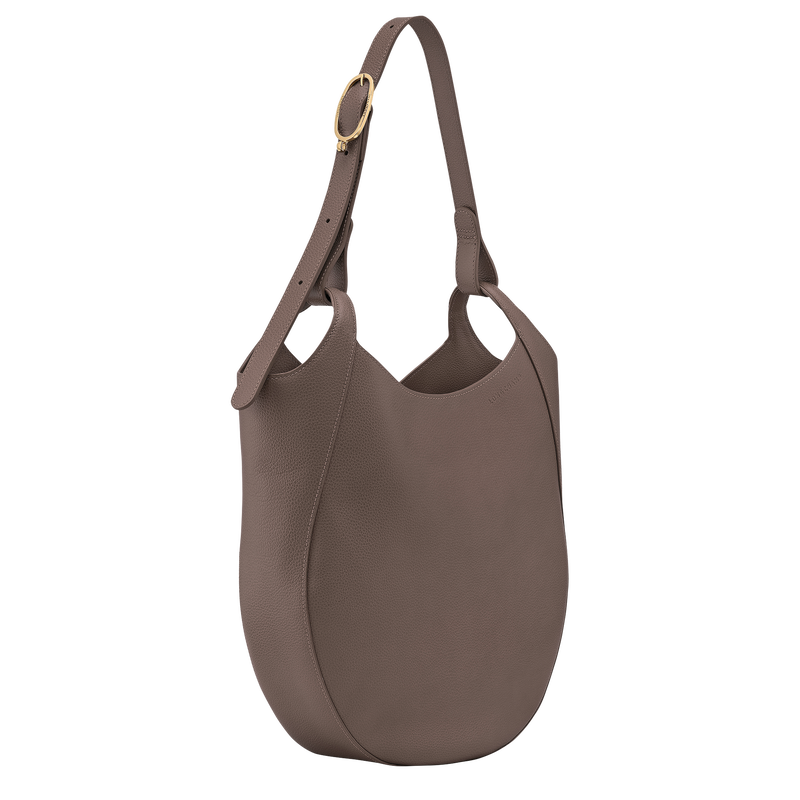 Le Foulonn&eacute; L Hobo bag , Taupe - Leather  - View 3 of  6