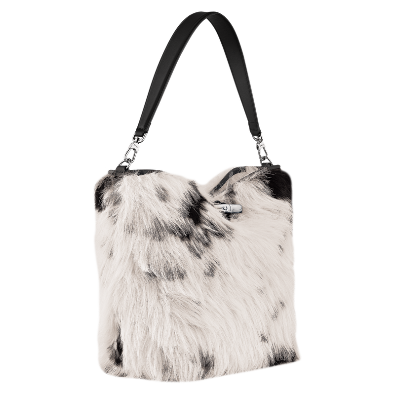 Le Roseau M Hobo bag , Black/White - Canvas  - View 3 of  4
