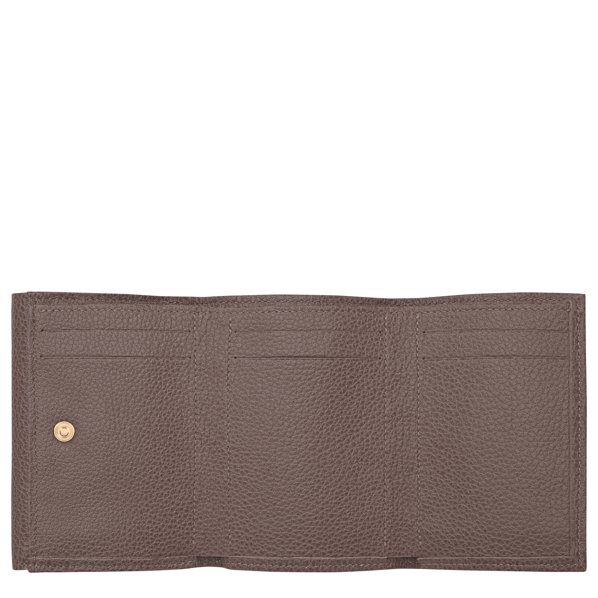 Le Foulonn&eacute; Compact wallet, Taupe