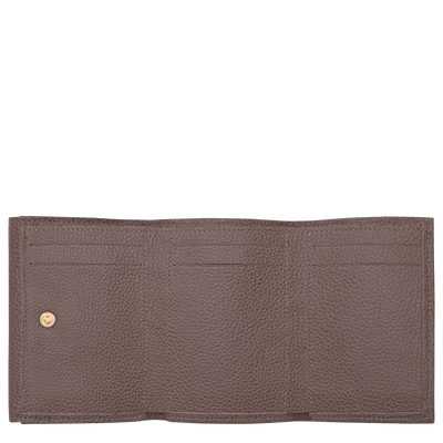 Le Foulonné Compact wallet, Taupe