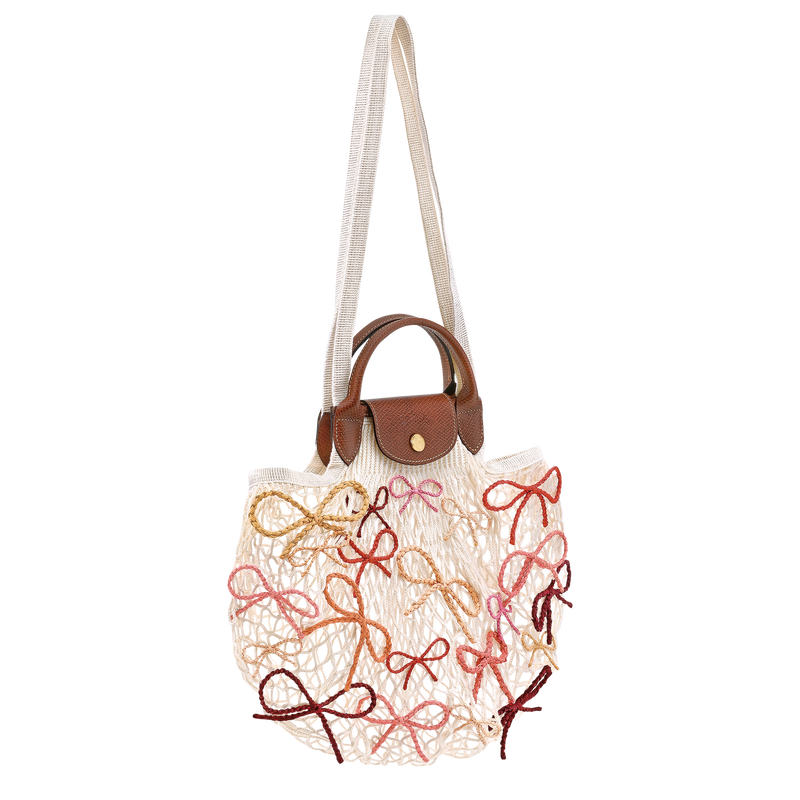 Le Pliage Collection Mesh bag , Ecru - Canvas  - View 3 of  4