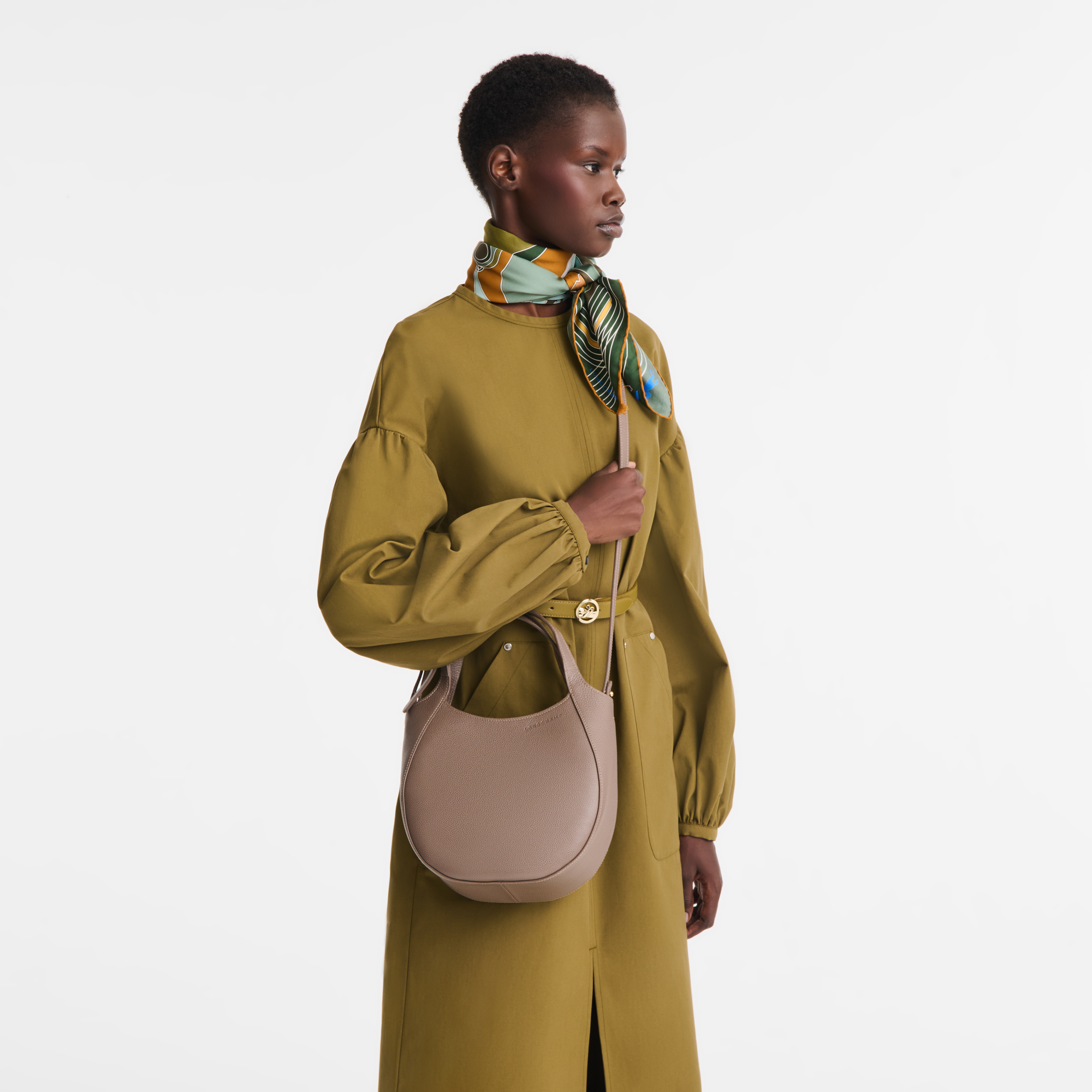 Le Foulonn&eacute; Handbag S, Taupe