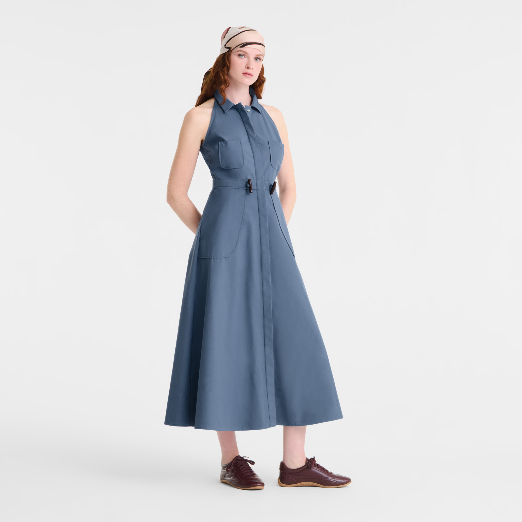 null Long dress, Slate