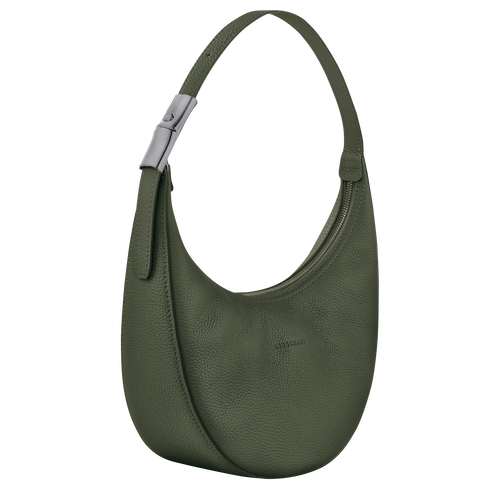 Roseau Essential M Hobo bag , Khaki - Leather - View 3 of  4