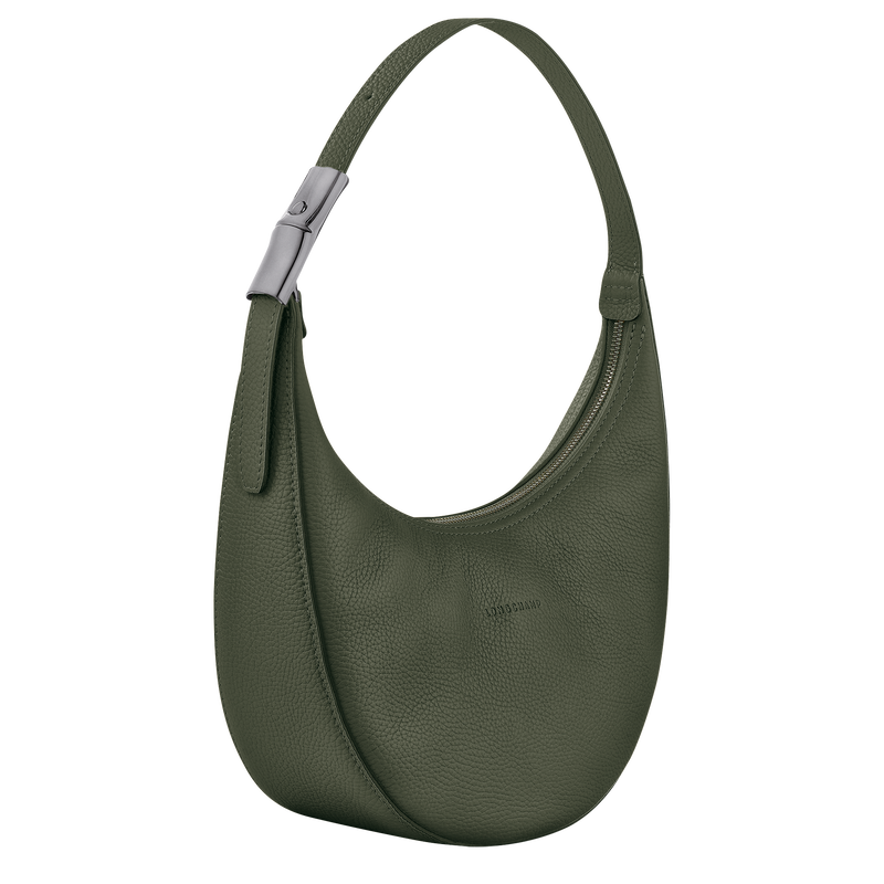 Roseau Essential M Hobo bag , Khaki - Leather  - View 3 of  4