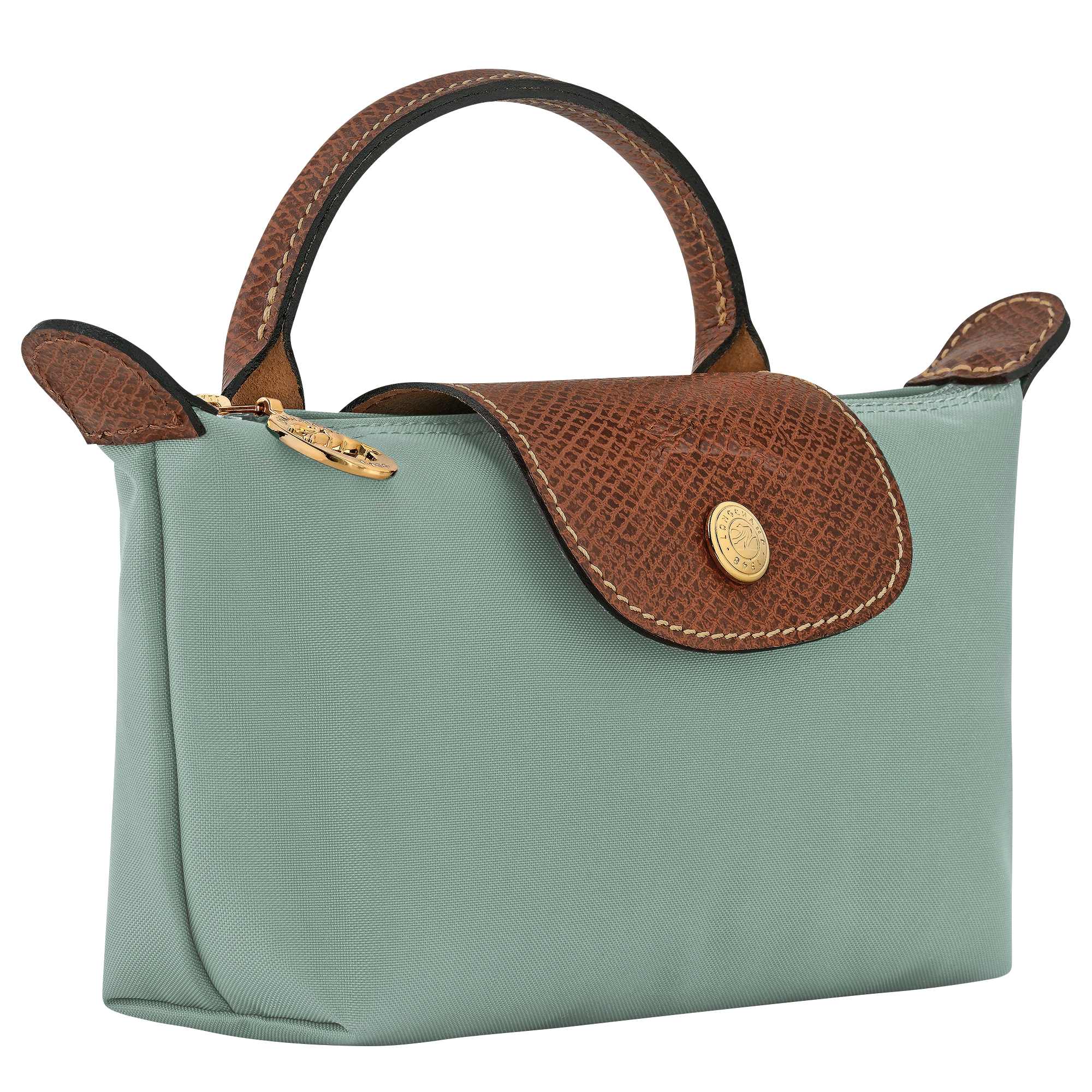 Pouch with handle, Celadon - View 3 of
6 - zoom in Le Pliage Original Pouch with handle, Celadon