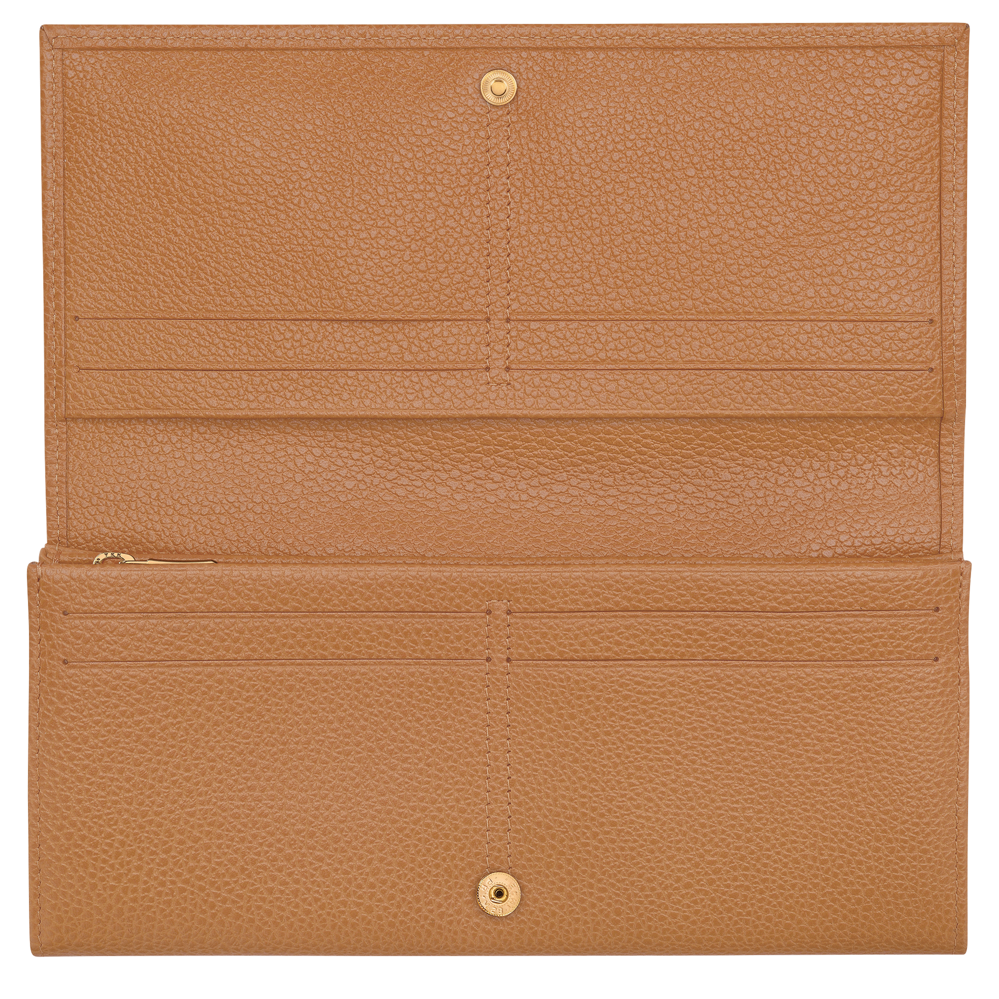 Le Foulonn&eacute; Long continental wallet, Pecan