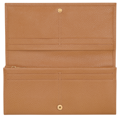 Le Foulonn&eacute; Long continental wallet, Pecan