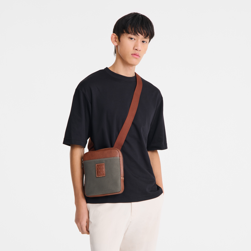 Boxford XS Crossbody bag , Brown - Recycled canvas  - View 2 of  5