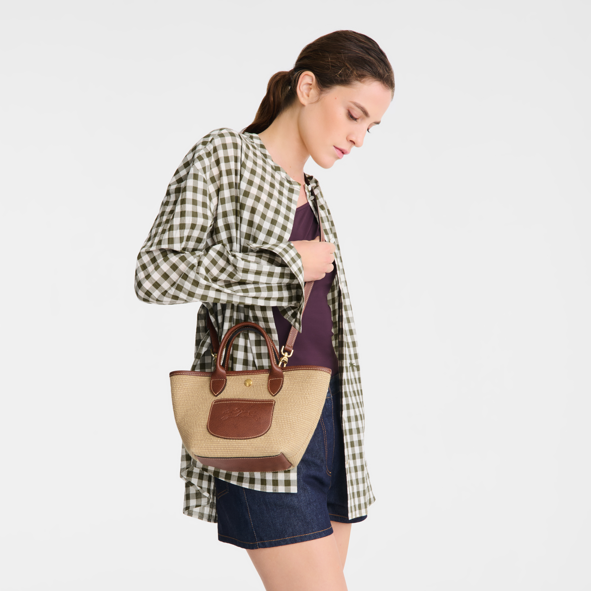 Le Pliage Collection Basket bag XS, Brown