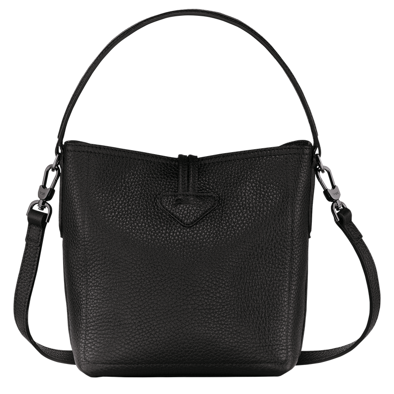 Black bucket shoulder bag discount